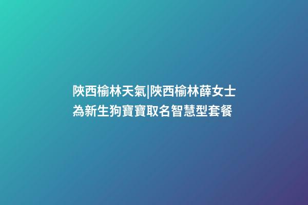 陜西榆林天氣|陜西榆林薛女士為新生狗寶寶取名智慧型套餐-第1張-公司起名-玄機(jī)派